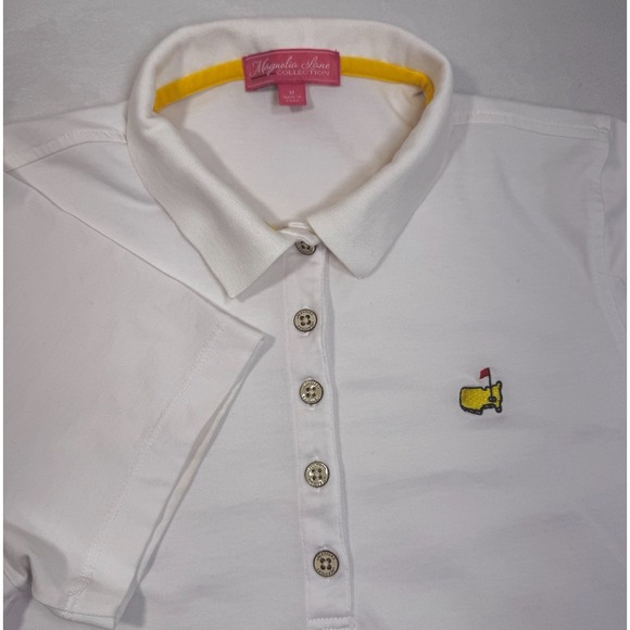 Magnolia Lane Collection Masters Augusta Golf Polo Shirt Womens M White Sporty - Picture 2 of 7